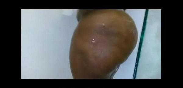  Hot Ebony Sincere Takes A Shower